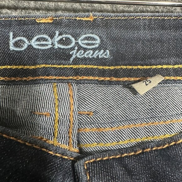 bebe Jeans Womens 25 Skinny Medium Wash Cotton Stretch Pockets - Picture 4 of 8